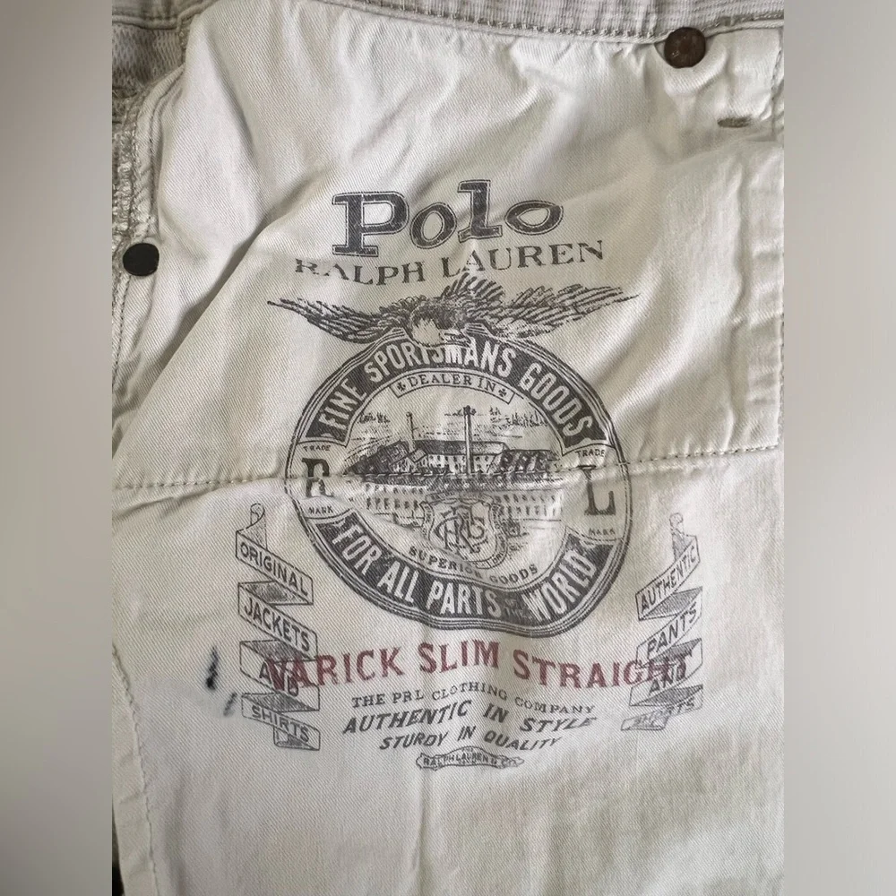 Polo Ralph‎ Lauren Pants Mens 38x32 Ivory  Corduroy Hampton Straight Leg